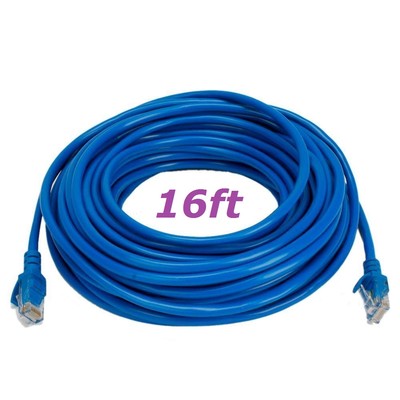 CAT5 CAT5 RJ45 Ethernet LAN Network Patch Cable For PS XBox Internet Router Blue