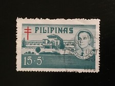 PHILIPPINES PILIPINAS TAX STAMP 15+5S GREEN DR BASILIO J VALDES - USED