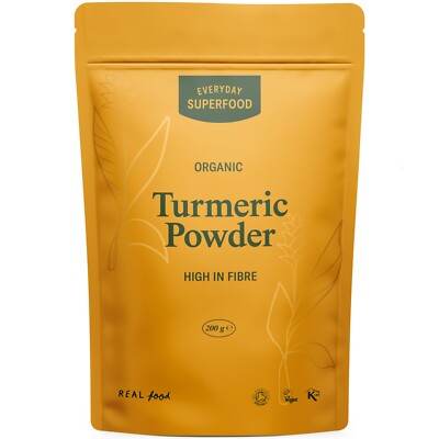 Bio Kurkuma Pulver Premium, hoher Curcumingehalt, reichhaltiger Geschmack und Farbe