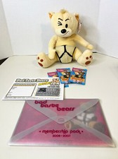 Bad Taste Bears Adult Plush Teddy Bear w/ Cards and Fan club Lot RARE