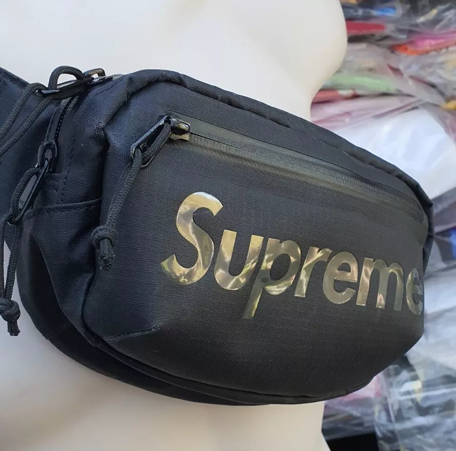 SS21 Supreme black shoulder / waist bag water resistant