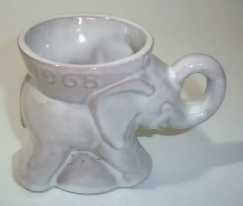 Vintage Frankoma 1968 Republican GOP Political Elephant Mug Cup