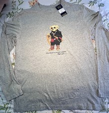 Polo Bear by Ralph Lauren 2-Pc. Pajama Set Color Grey Men  s Size Large