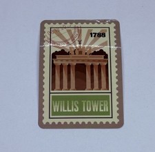Willis Tower Postage Stamp Novelty Sticker Vinyl Decal Travel Cool Art Tc9