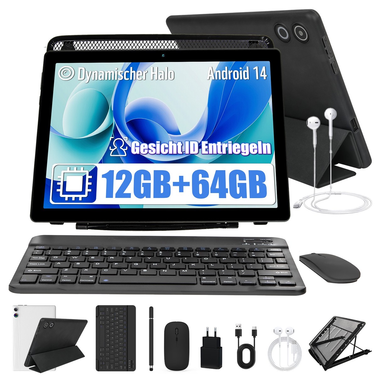 2025 Tablet 10&period;1" Android 14 Tablet 10&plus;64GB Octa Core 1280×800 HD IPS WIFI