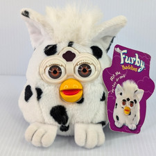 Peluche berretto Furby Buddies "Hungry Please" bianco e nero maculato