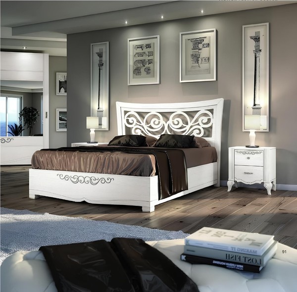 Set 3Tlg Schlafzimmer Bett Nachttisch Betten Doppelbett Holz Gruppe Garnitur Neu-image
