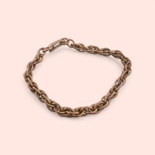 Solid Copper Chain Bracelet 7"