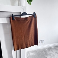 H and M Knitted Tan Skirt New Medium Size 10