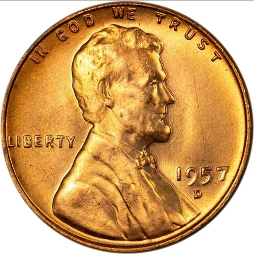 1957-D Lincoln Wheat Cent - Premium GEM BU