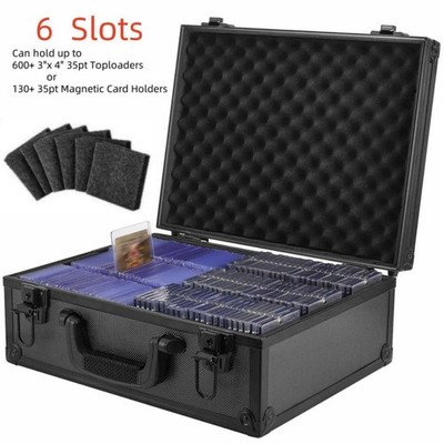 Graded Card Case Storage Box for 600+ 35PT 3''x4'' Toploaders Trading Sports Cards