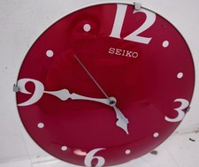 Retro SEIKO QXA515L Red Analogue Wall Clock, G CG P16 