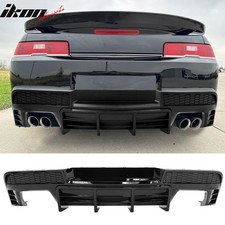 Fits 14-15 Chevy Camaro Ikon Style Rear Diffuser Bumper Lip Gloss Black Pp