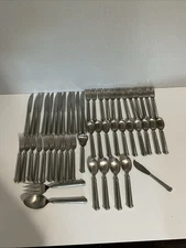 Vintage Danish-Modern 70’s Gorham Octette Pewter Flatware 52 Pcs