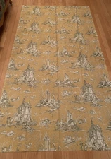 1 Vtg Pierre Deux French Country Drape- La Fete- Toile 97" x 52 1/2"  Never used
