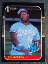 1987 Donruss #35 Bo Jackson RC Kansas City Royals Rated Rookie Baseball Card