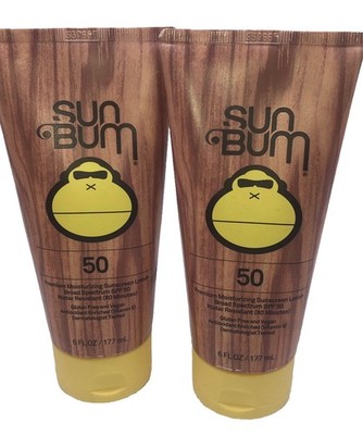 2 Sun Bum Moisturizing Sunscreen Lotion, Broad Spectrum SPF 50 Read Description￼