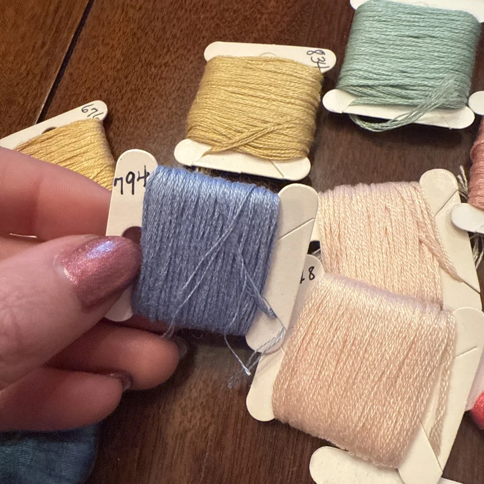 Estate Lot DMC fine embroidery threads hand sewing most colors labeled - Image 2 of 4