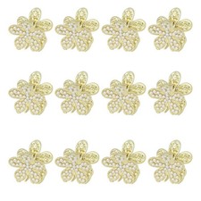 ANBALA 12Pcs Small Flower Hair Clips, Cute Pearl Hair Clips for Women Girls, ...