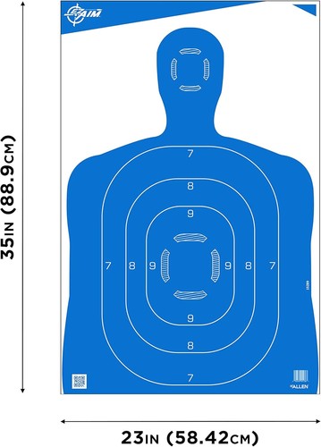 EZ-Aim Silhouette Zielscheiben zum Schießen - Papier für den menschlichen Körper 100er-Packung, blau  - Bild 2 von 6