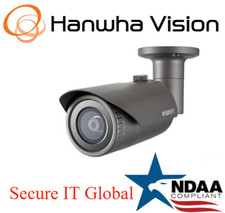 Hanwha Techwin QNO-7012R 4MP POE IR Bullet IP Security Camera with 2.8mm Lens