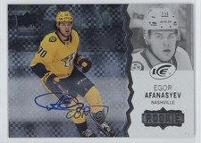 2023-24 Upper Deck Ice Rookies White Snowflake Egor Afanasyev #126 Auto ki6