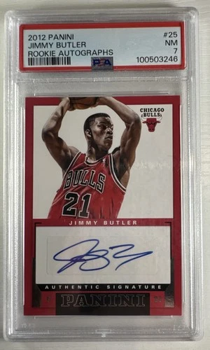 Jimmy Butler 2012-13 Panini Basketball Rookie Auto Authentic Signatures 25 PSA 7