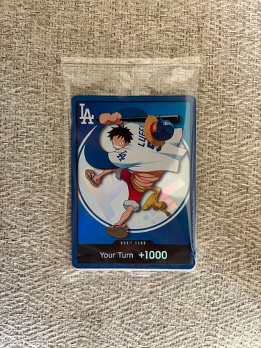 2026 ONE PIECE X LOS ANGELES DODGERS MONKEY D LUFFY DON CARD 7/2/26 PROMO SEALED