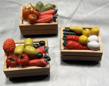Dolls House Fruit And Veg Box X 3  Display 1:12. New  (004)