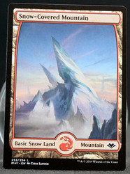 Snow-Covered Mountain #253 Modern Horizons Full Art Basic Land