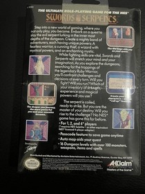 Swords and Serpents Nintendo NES Sealed