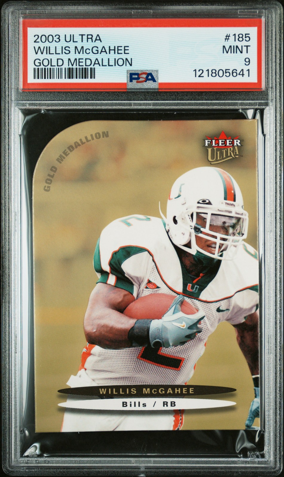 Willis McGahee Ultra Gold Medallion #185 Gold Medallion