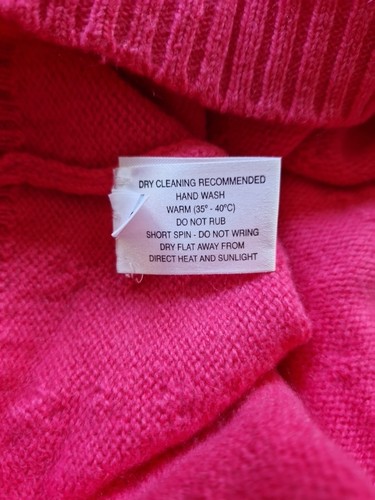 Hawico Scotland Women Pink Aztec Pattern Cashmere Blend Half Zip Pullover-Medium - Picture 12 of 13