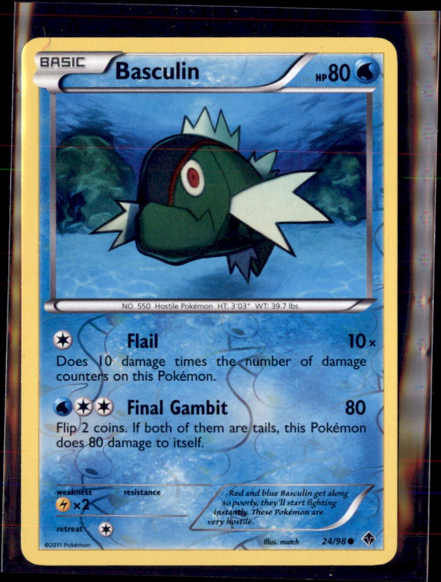 Pokemon Emerging Powers 24/98 Basculin Common Reverse Holo