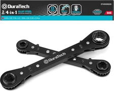 4-In-1 Reversible Ratcheting Wrench Set, Double Box End Wrench Set, 2-Piece, 5/1
