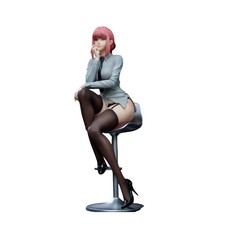 25CM Chainsaw Man Makima Sitting PVC Action Figure Collectible Statue Model Disp