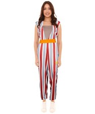 Adult Women s Vintage 80 s Singer Stripe Costume, Perfect for Halloween, HC-1302
