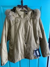 Metropolis Rhapsody Couloir Katemoss Ski Snowboard Coat Faux Fur Quilted Size 14