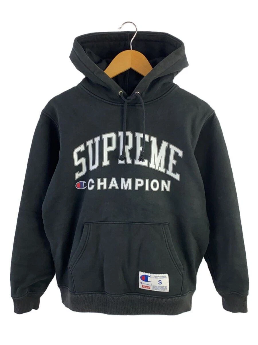 Sweat à capuche Supreme Hoodie 17SS Champion S coton noir imprimé occasion