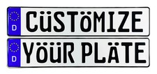 Custom European German License Plate - Customize Your Plate