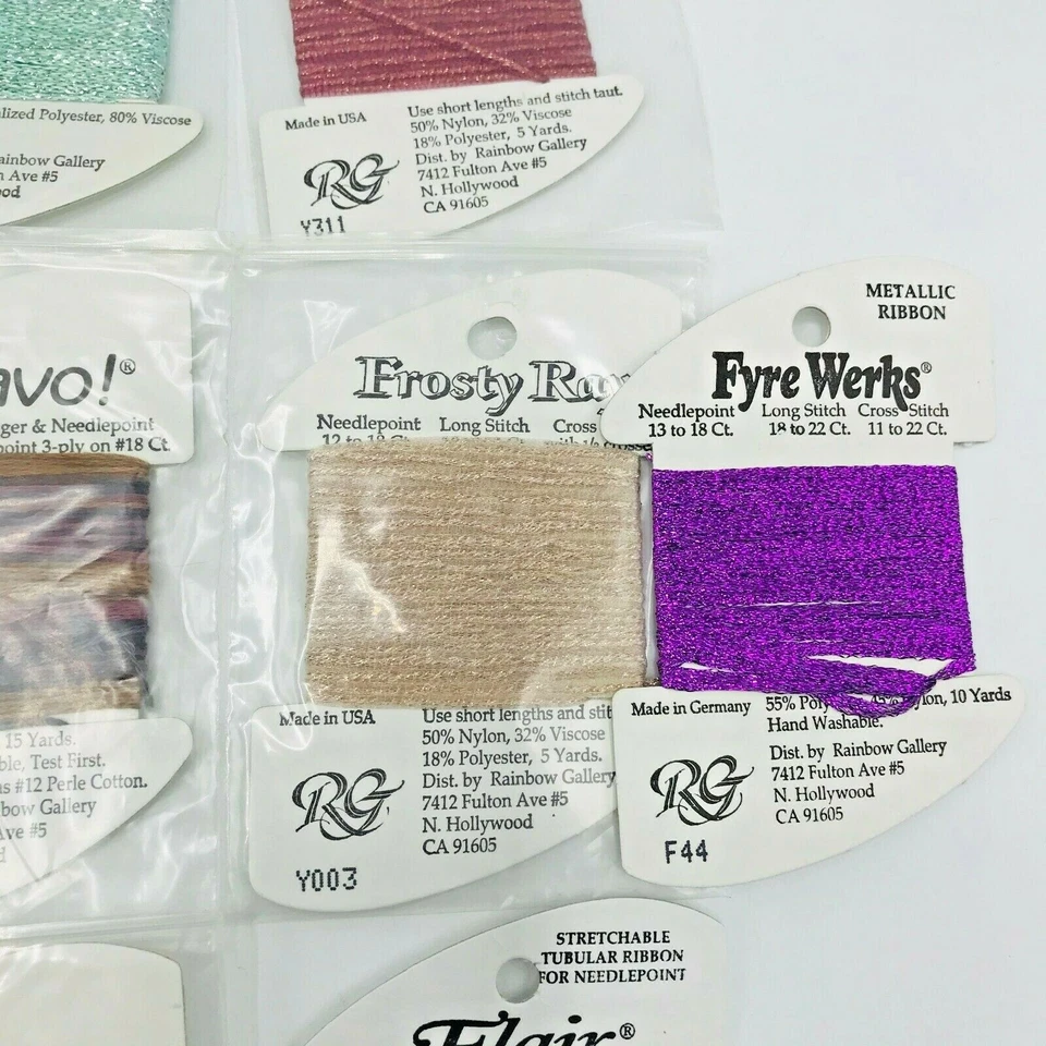 17 Rainbow Gallery Strandables Needlepoint Long Cross Stitch Fyre Gold Rush - Image 4 of 4