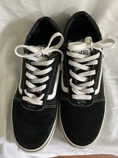 NIB VANS Ward Low Top Sneaker Black White Suede US 6 Youth