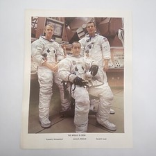 Vintage NASA Apollo 9 Crew Print 11 x 14