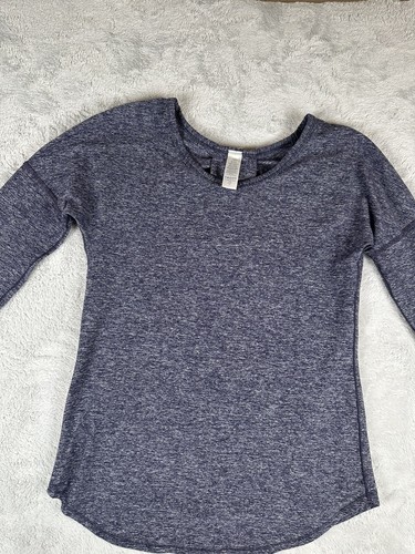 Ivivva By Lululemon Shirt Blue Long Sleeve Athletic Top Yoga 12 Girls Youth - Picture 2 of 14