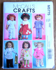 NEW/UNCUT McCall's Crafts Pattern M 5775 Clothing for 18" Doll: Skirt Pants Dres