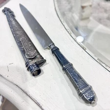 Antique Brazilian Gaucho INOX Knife Old South American Fighting Bowie