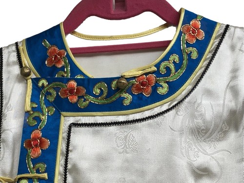 New Chinese Style Embroidery Satin Silky Top Sleeveless Luxury Waistcoat Vest NO - Picture 3 of 9