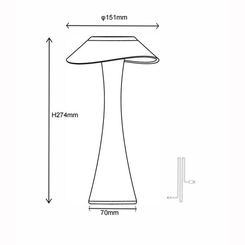Tischlampe Nachttischlampe Tischleuchte LED Touchdimmer goldfarben CCT H 27,4 cm - Bild 12 von 12