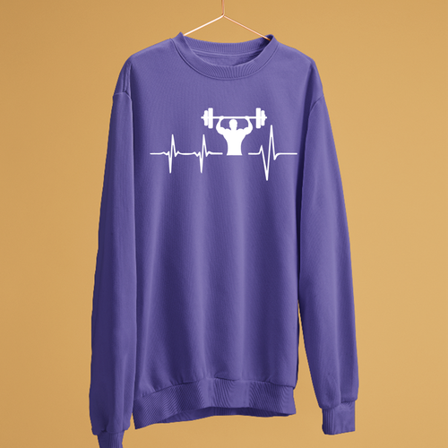 Bodybuilder Heart Beat Sweatshirt Fitness Muscle Workout Gym Training Yoga Gifts - Picture 22 of 23