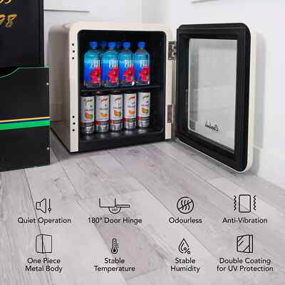 Cooluli Decor Compressor Fridge 1.7 cu ft & 2.4 cu ft Color, Cream